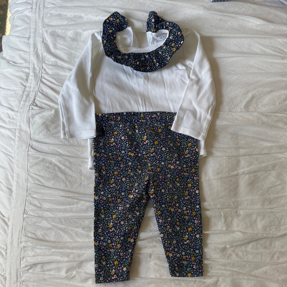 Ralph Lauren 6 month floral leggings and floral collar top